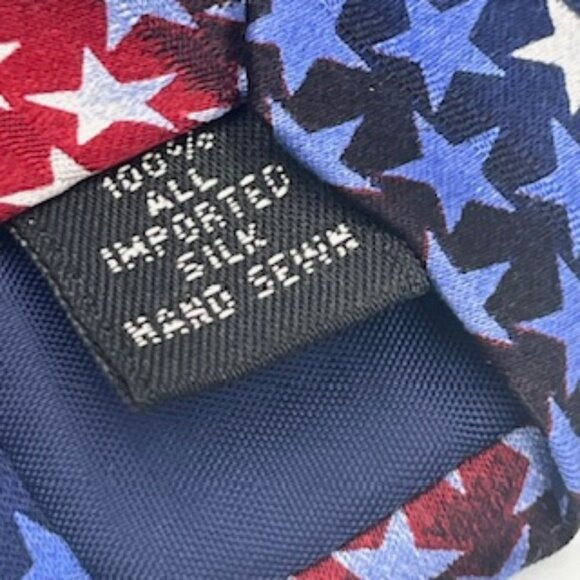 Ties To America Patriotic‎ Stars Silk Necktie - Picture 6 of 6